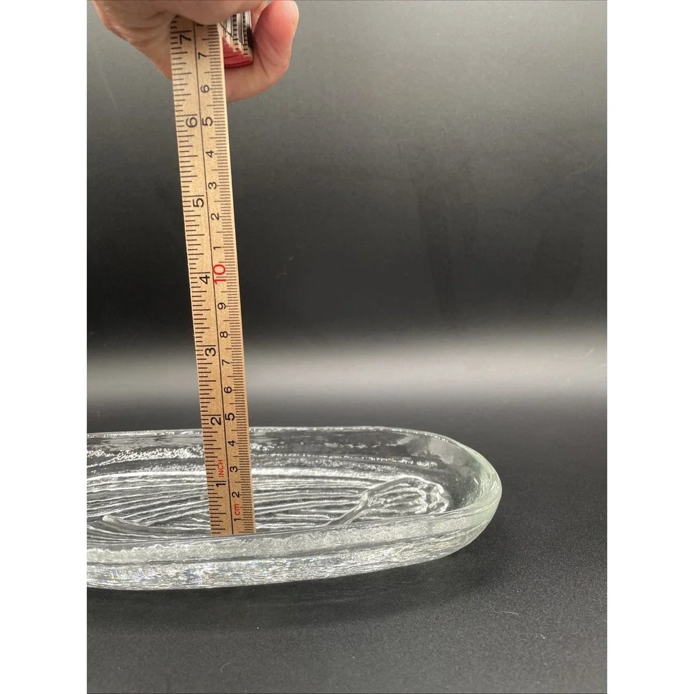 Vintage Pilgrim Glass Celery Dish Relish Tray Clear Heavy Pressed Art Glass 1970